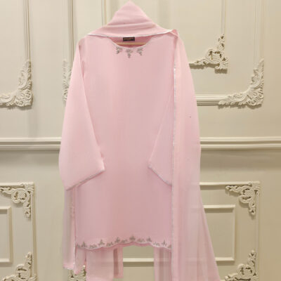 3 Pieces Cotton Net Dress